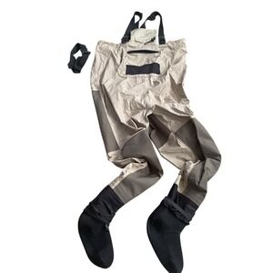 River Walk Beige Chest Waders Fly Fishing Stockingfoot Large Short Defects